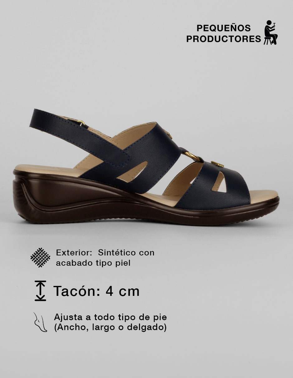 Sandalias con plataforma Soft en Sintético – Azul