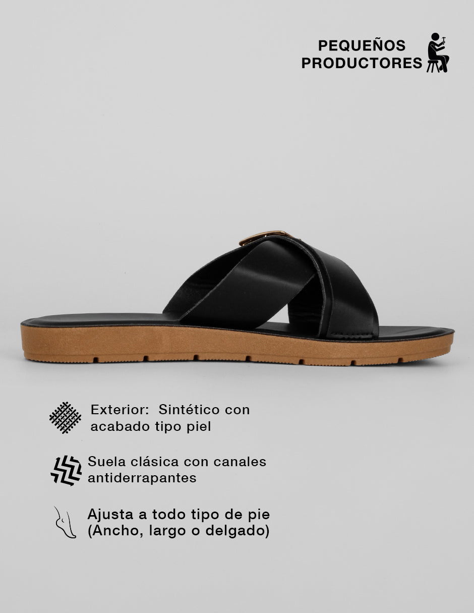 Sandalias de piso Alnia en Sintético – Negro