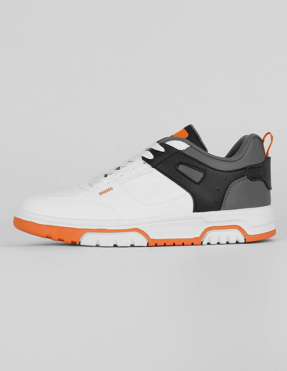 Tenis con cordones Exterior Piel vegana Color Blanco Para Hombre De RBCOLLECTION