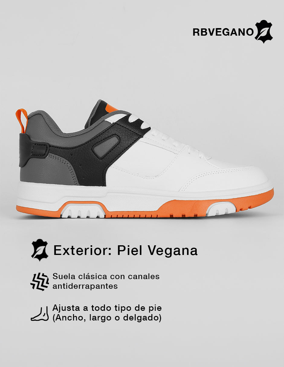 Tenis con cordones Agle en Piel vegana – Blanco