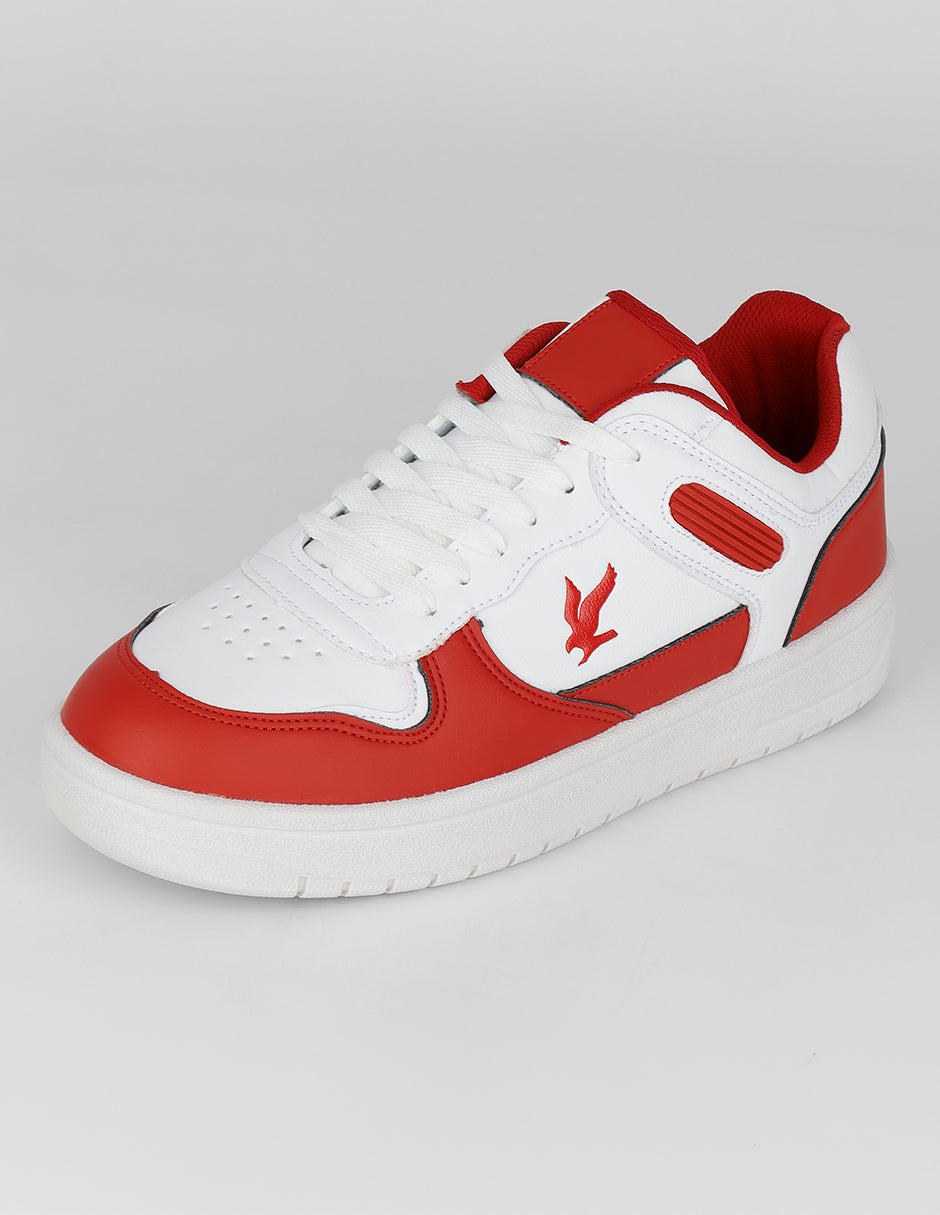 Tenis con cordones Agle en Piel vegana – Blanco