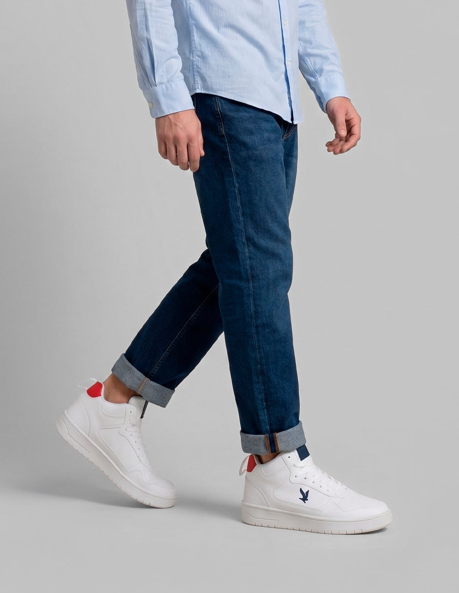Tenis botín Urban en Piel vegana – Blanco