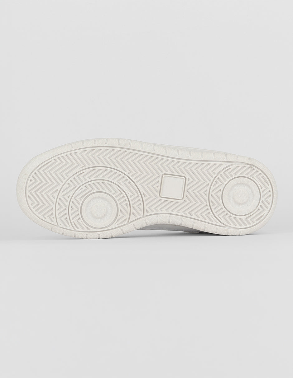 Tenis botín  Agle en Piel vegana – Blanco