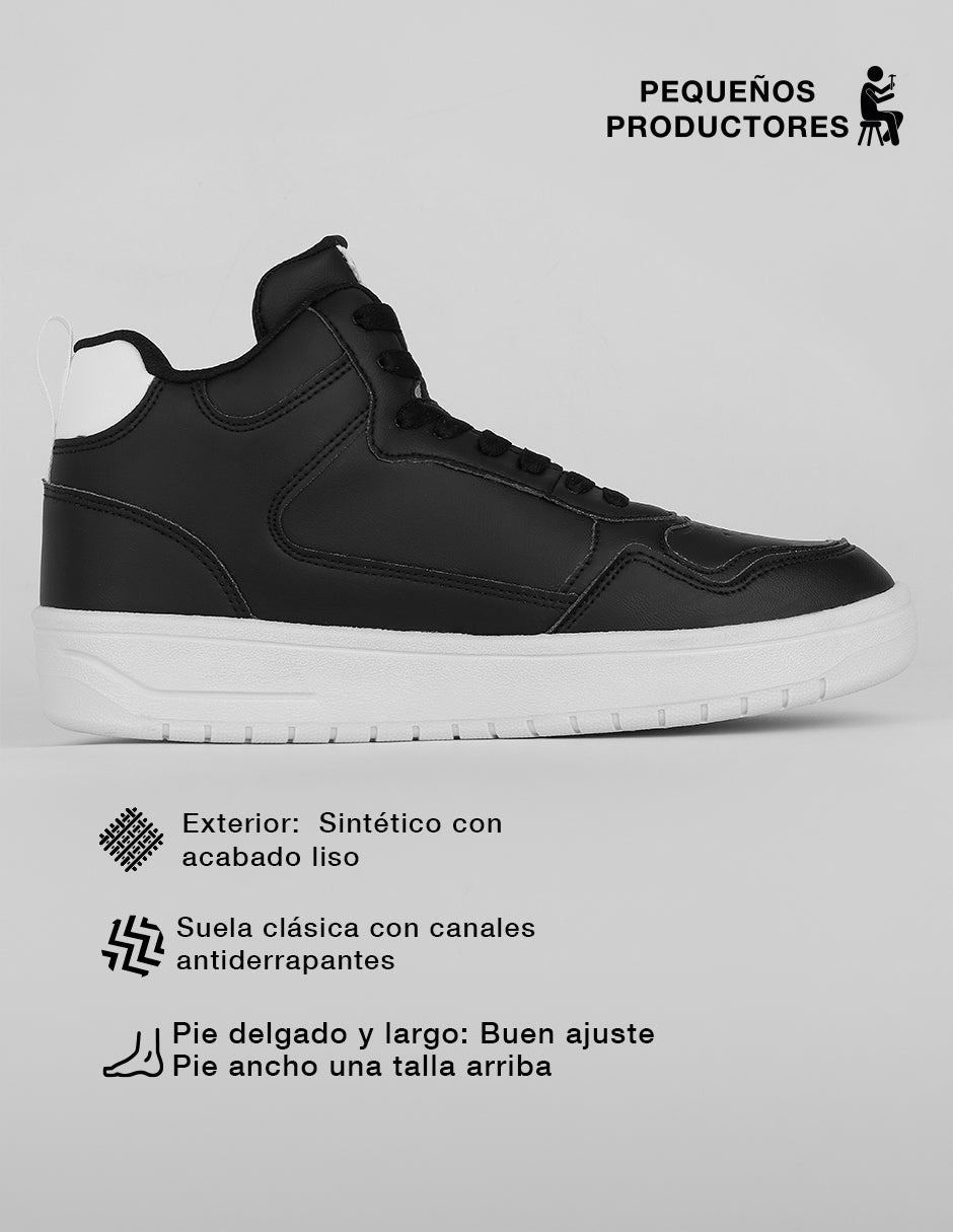 tenis botín Urban en Sintético – Negro