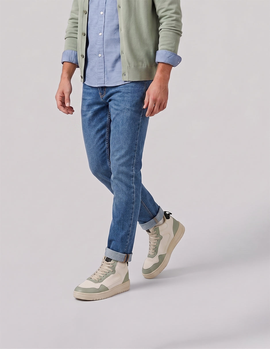 tenis botín Urban en Piel vegana – Beige