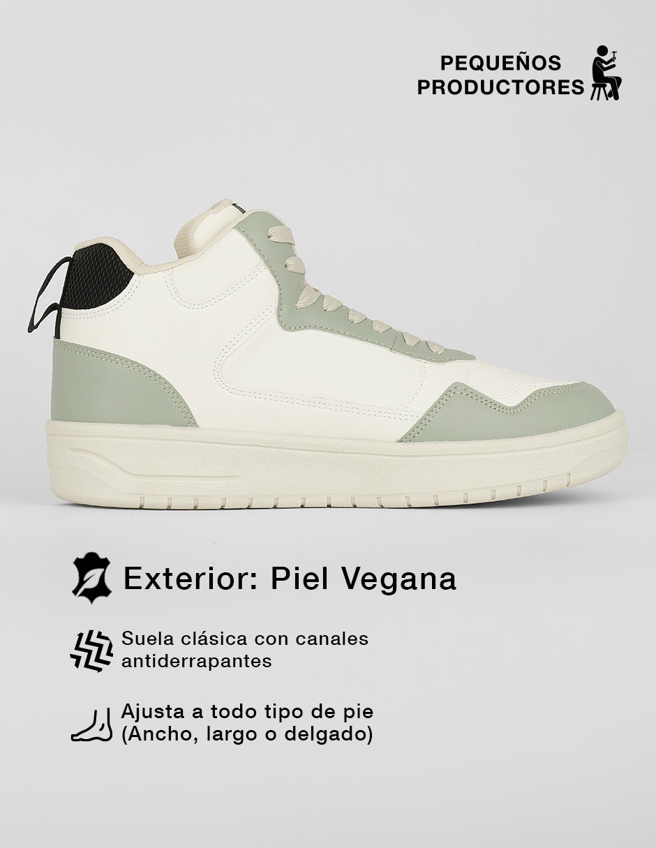 tenis botín Urban en Piel vegana – Beige