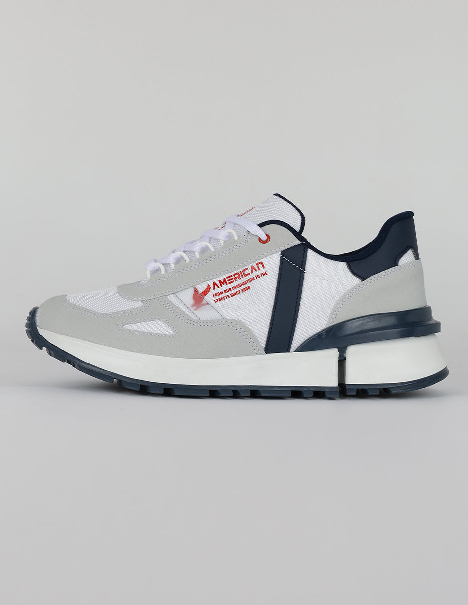 tenis tipo deportivo Exterior Textil Color Gris Para Hombre De RBCOLLECTION