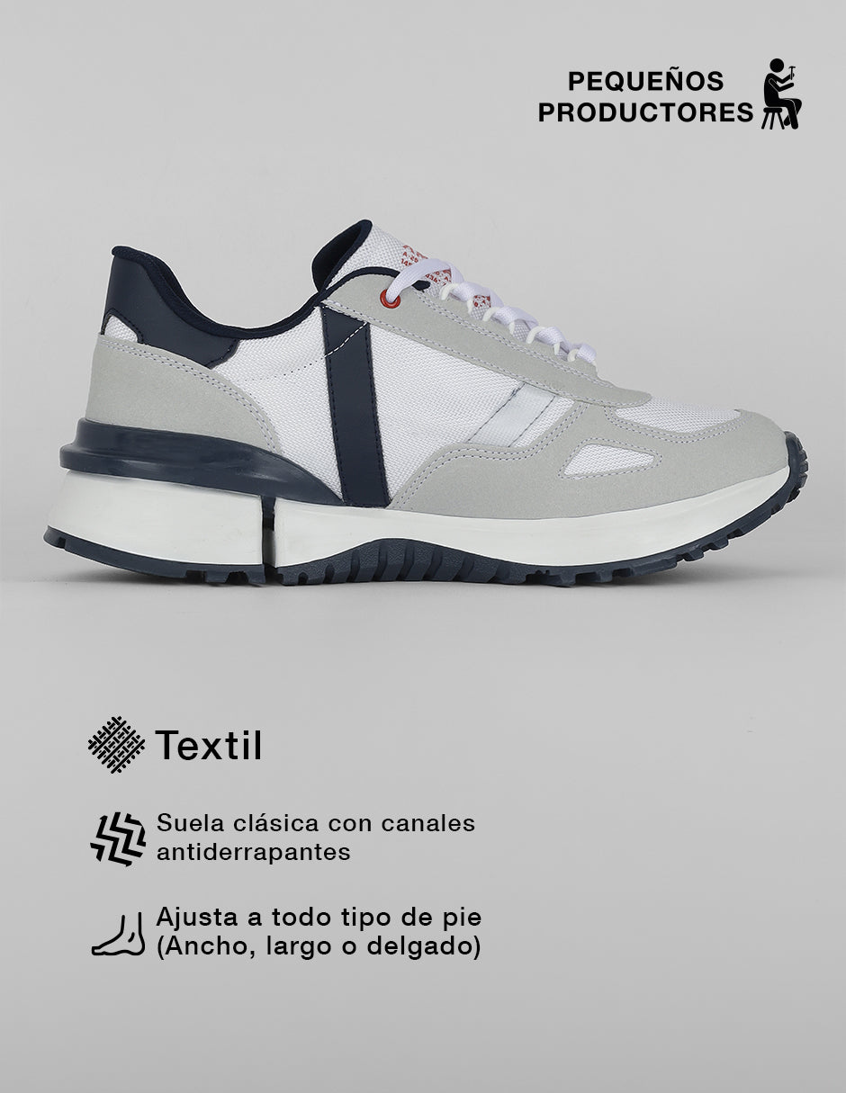 tenis tipo deportivo Agle en Textil – Gris