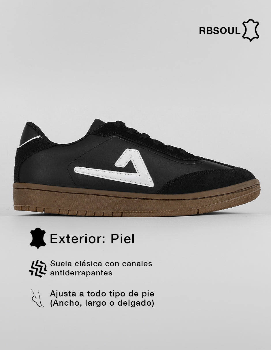 Tenis con cordones  Hand Made en Piel – Negro