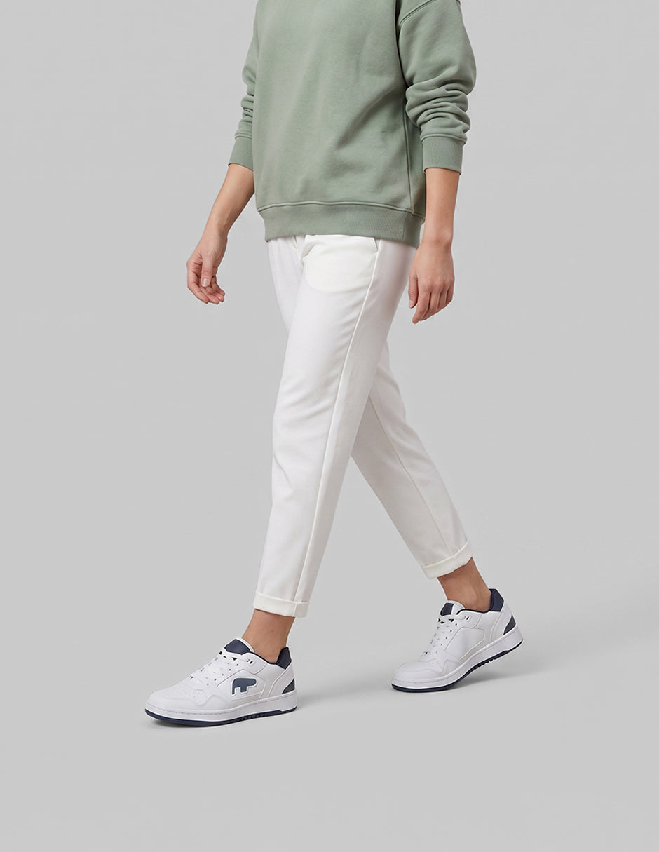 Tenis con cordones  Urban en Piel vegana – Blanco