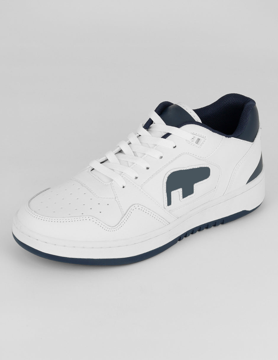 Tenis con cordones Urban en Piel vegana – Blanco
