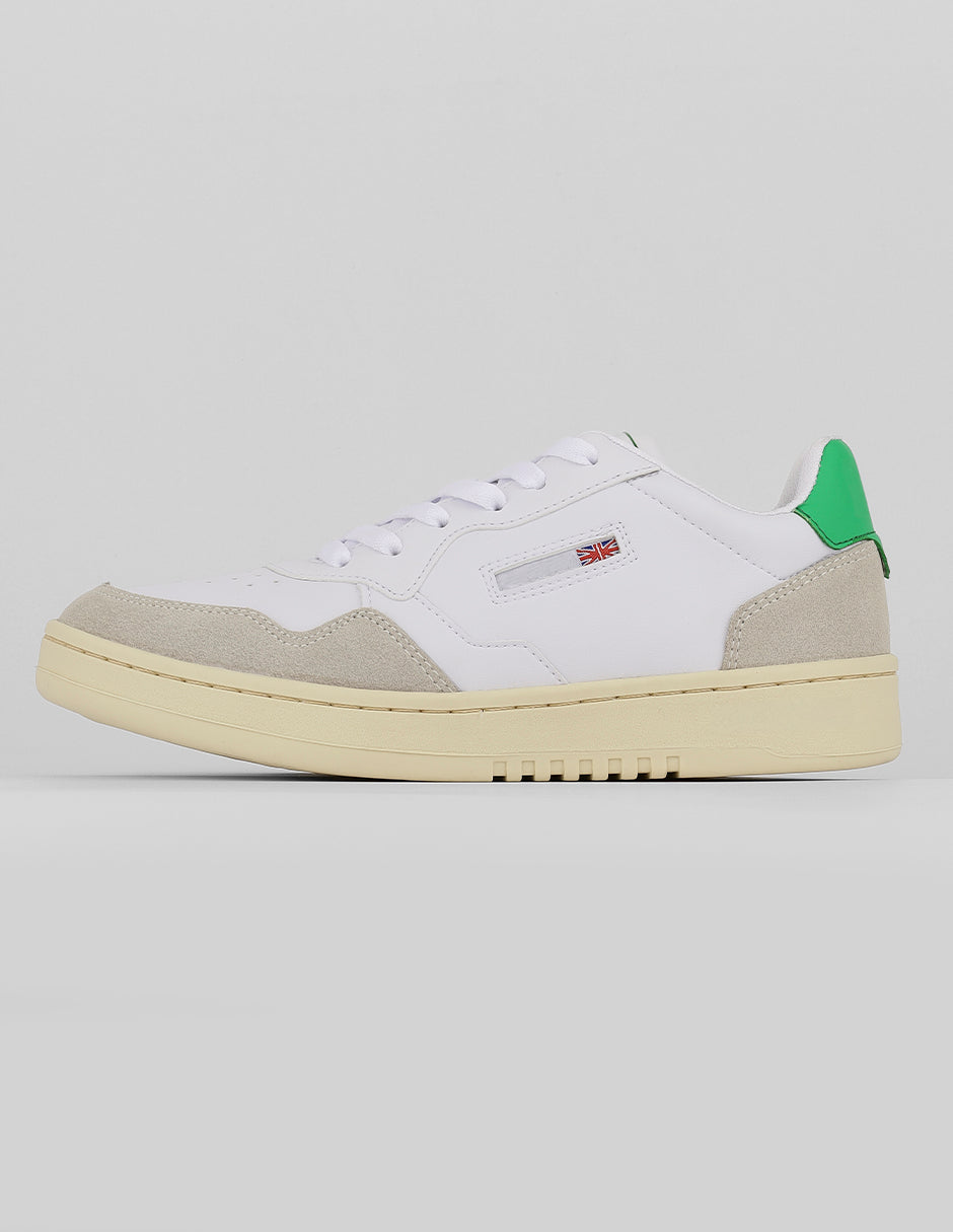 Tenis con cordones Exterior Piel vegana Color Blanco Para Mujer De RBCOLLECTION