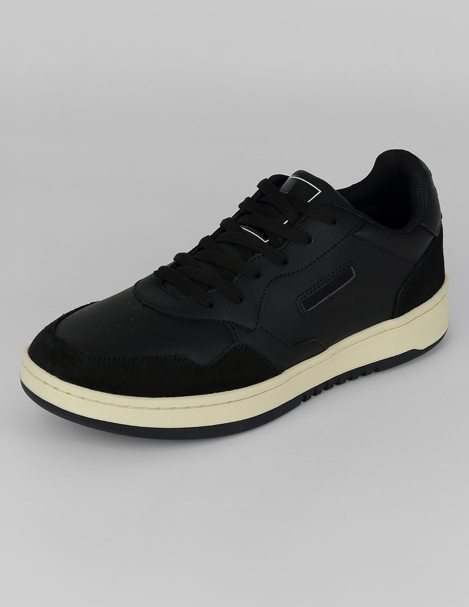 Tenis con cordones Urban en Sintético – Negro