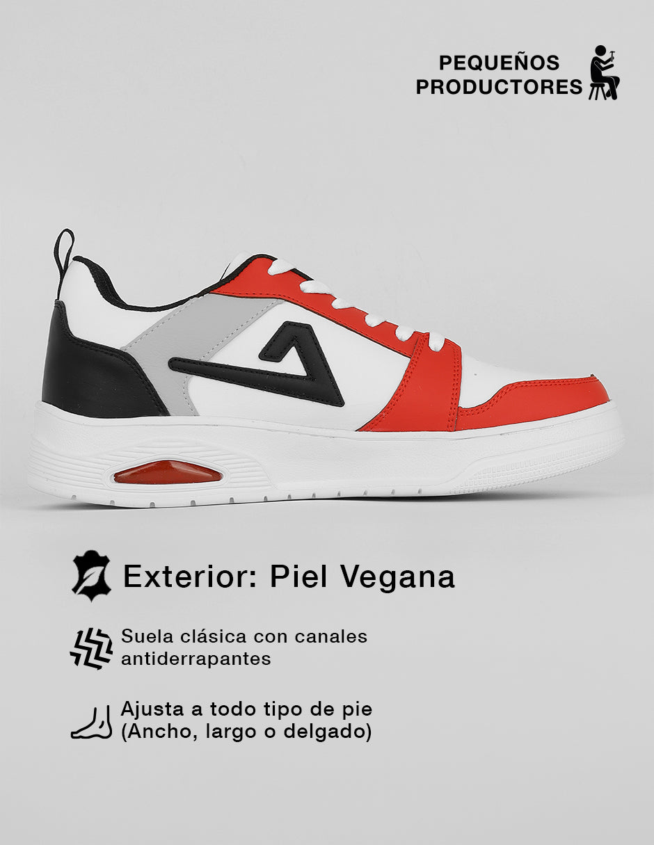Tenis con cordones Urban en Sintético – Blanco