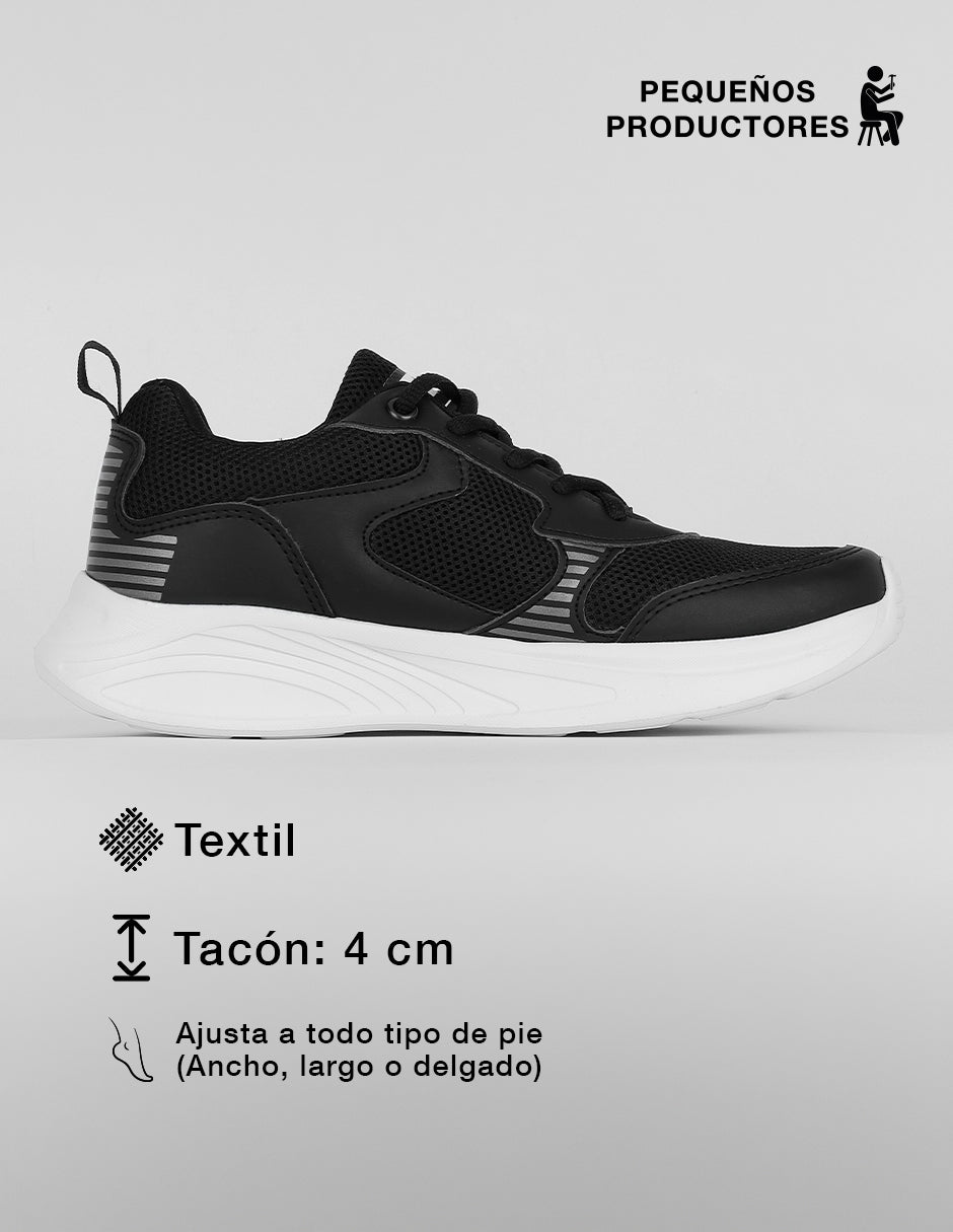 Tenis para entrenamiento  Sport en Textil – Negro