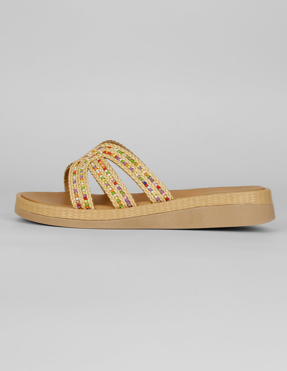 Sandalias con plataforma Exterior Sintético Color Beige Para Mujer De RBCOLLECTION