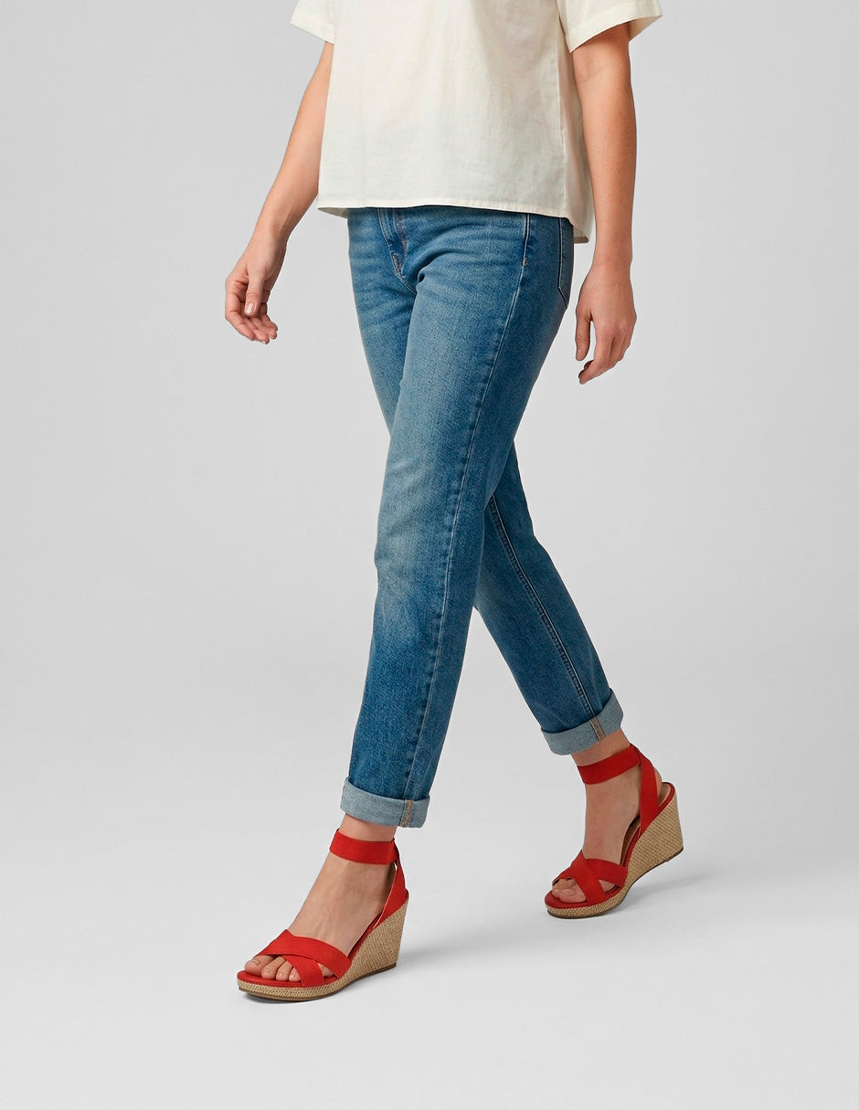 Sandalias con plataforma Naia en Textil – Rojo
