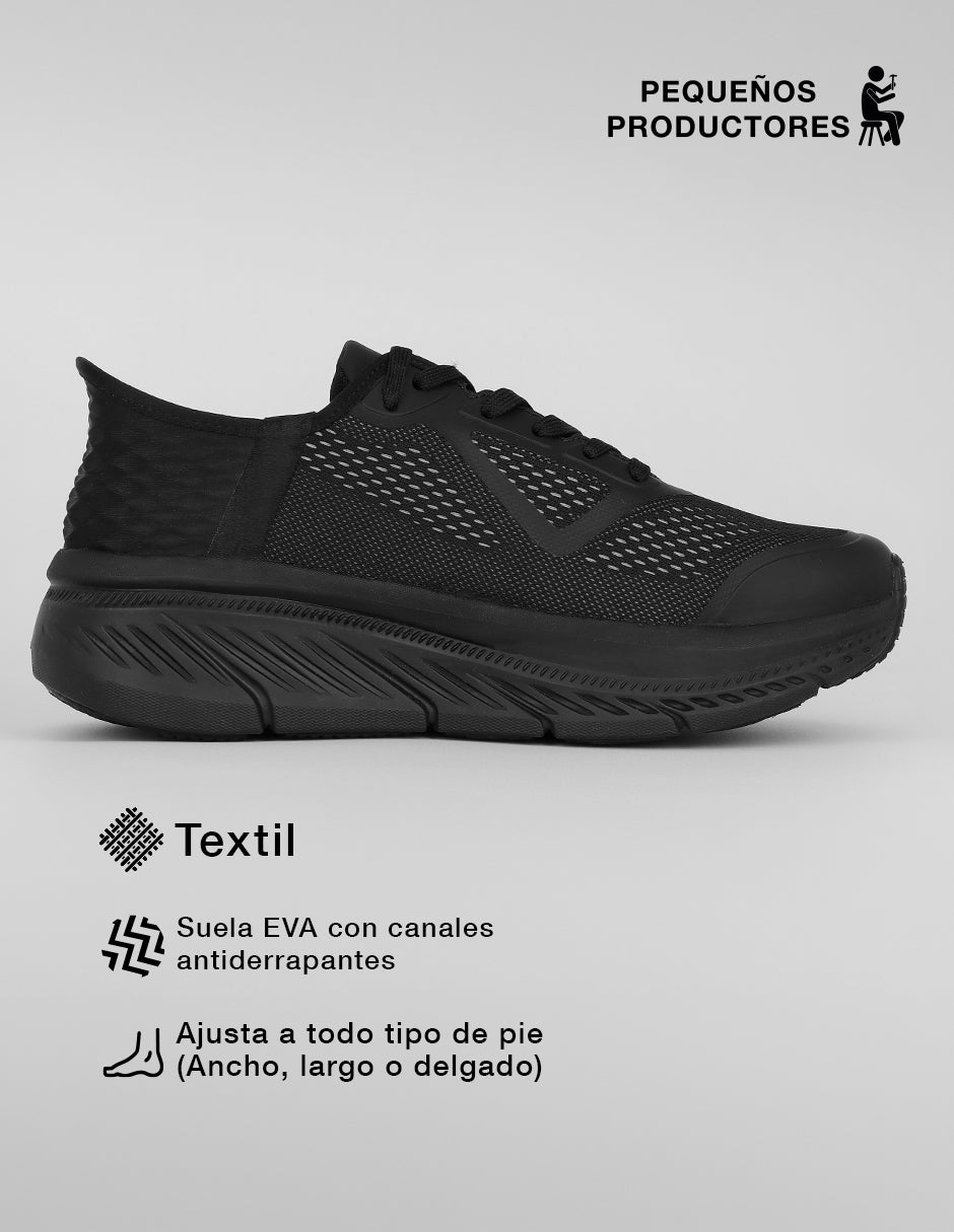 Tenis para entrenamiento Sport en Textil – Negro