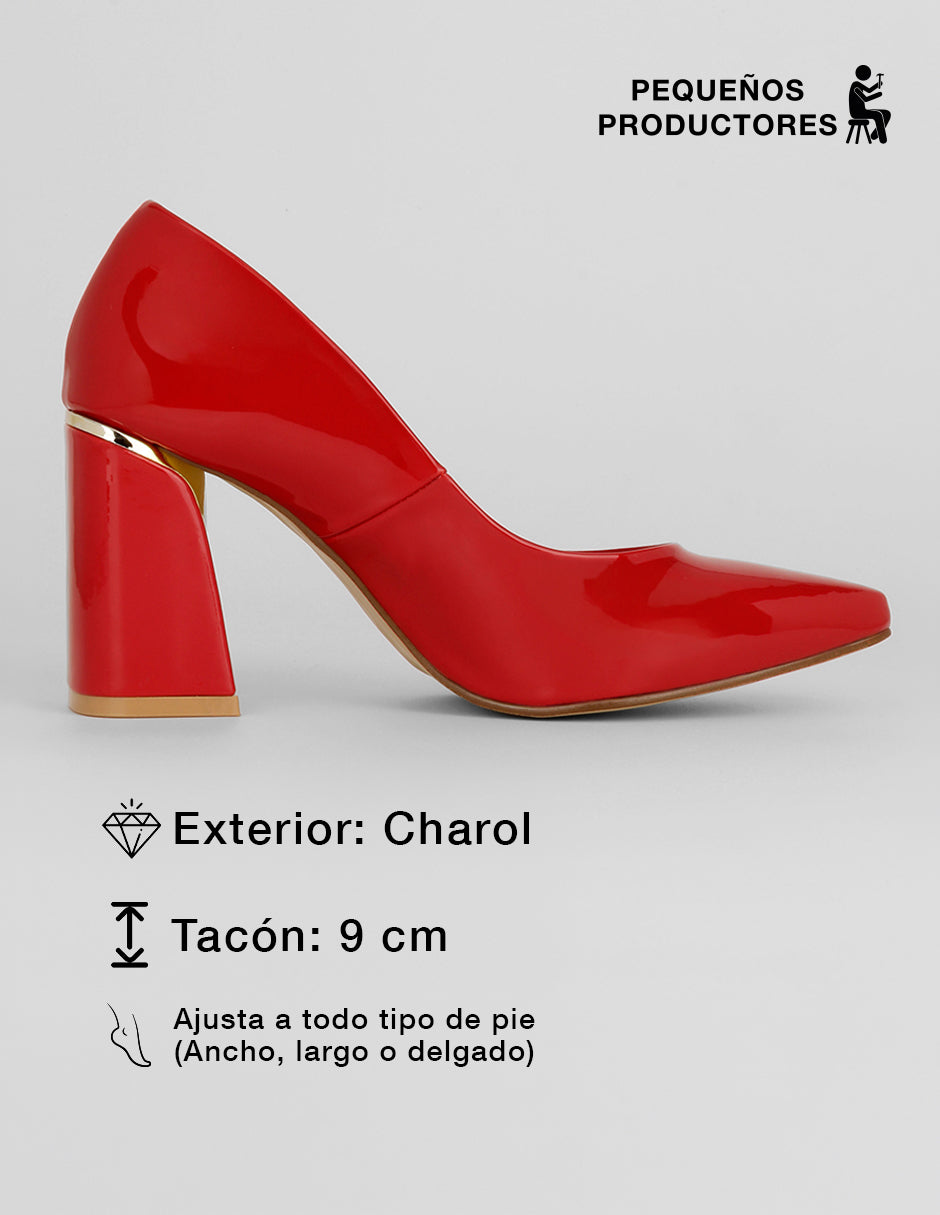 Zapatillas Classy en Charol – Rojo