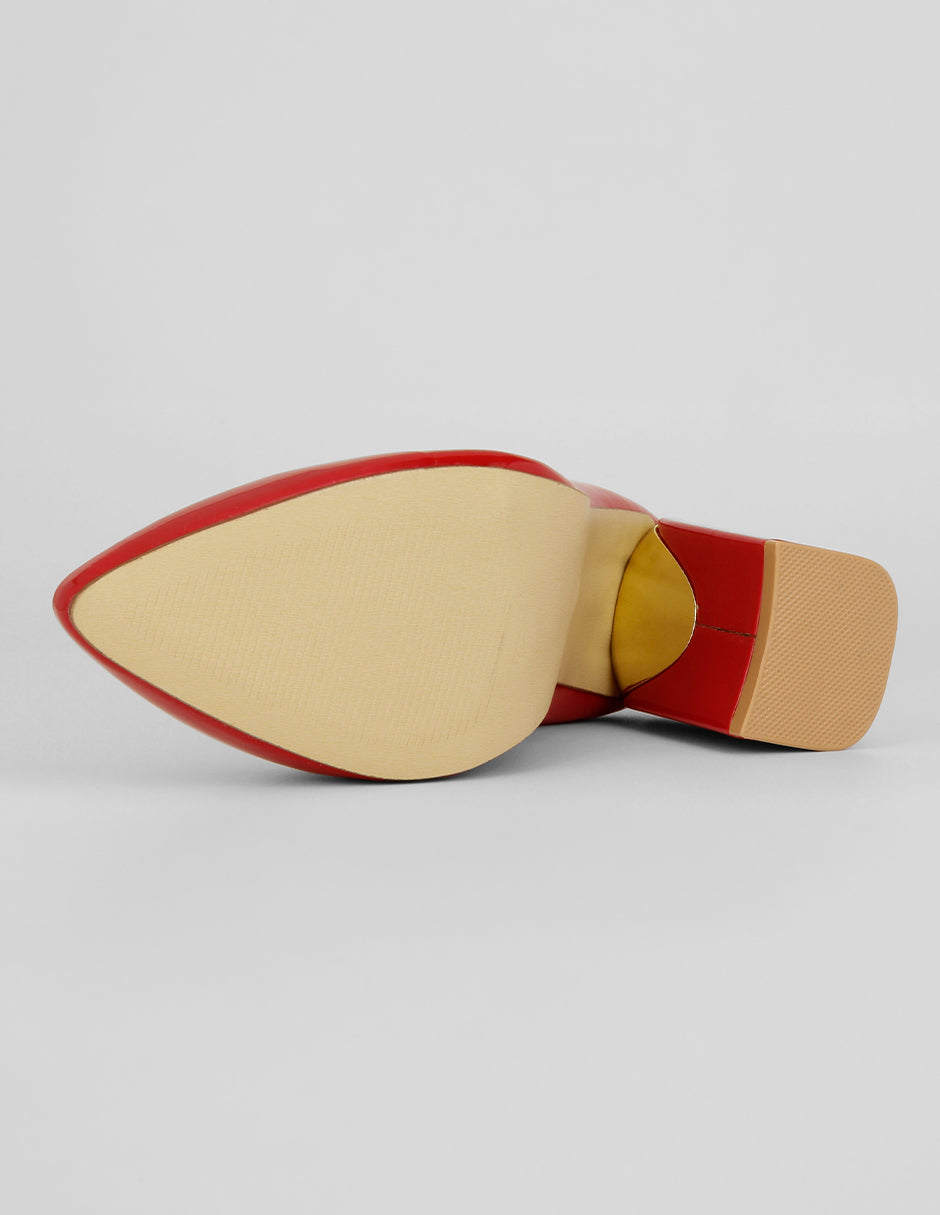 Zapatillas Classy en Charol – Rojo