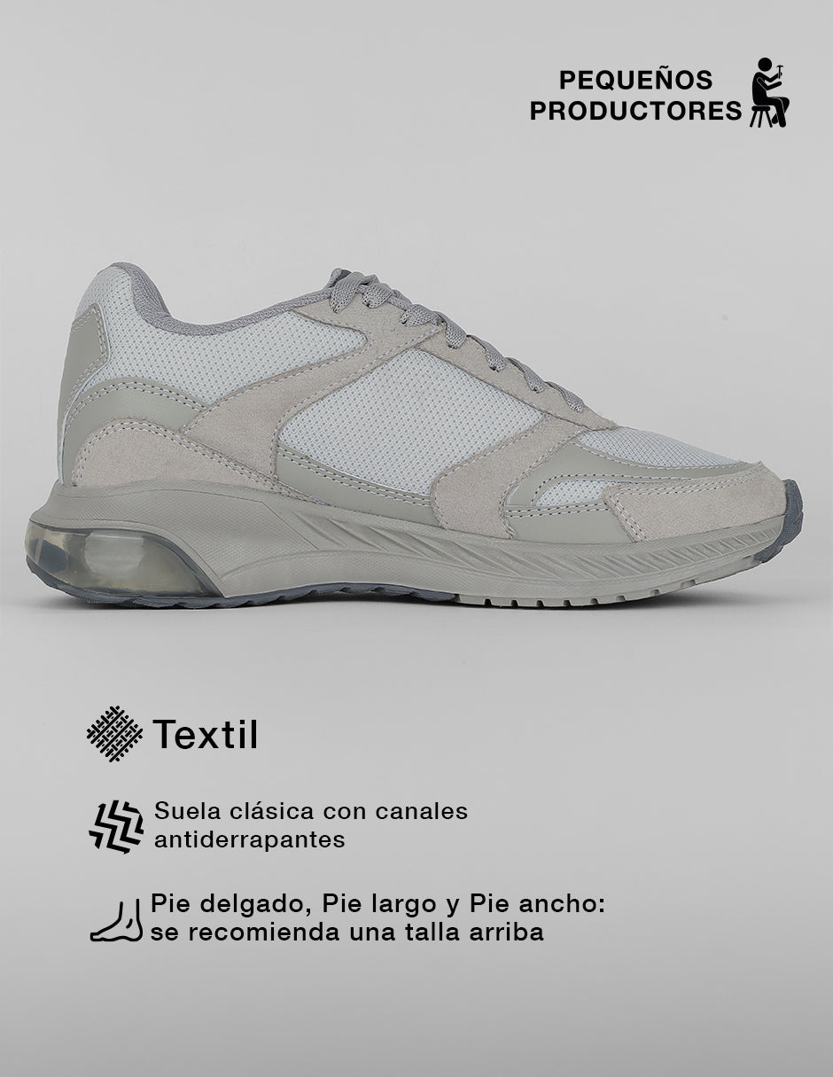 Tenis para entrenamiento Sport en Textil – Gris