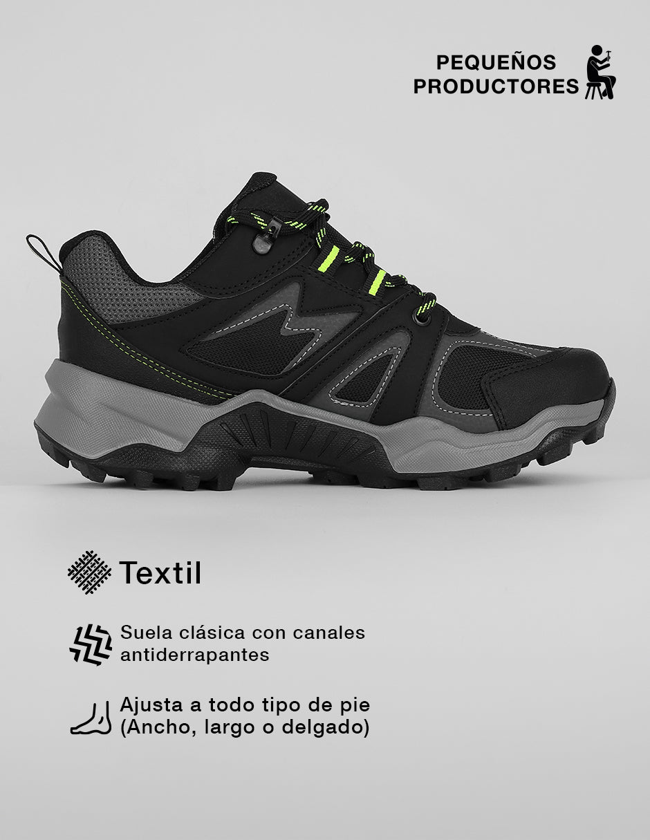 Botas de senderismo Hiking en Textil – Negro