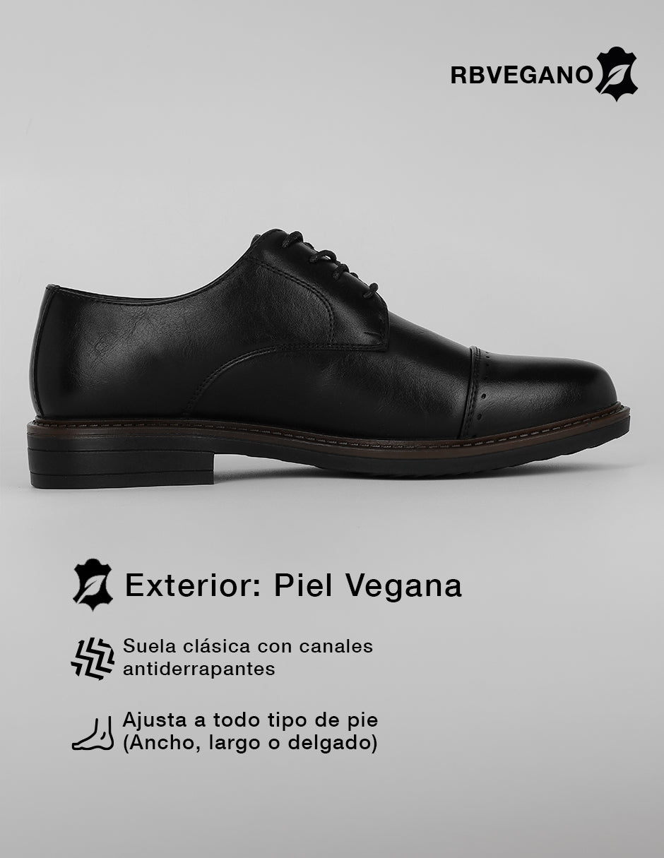Oxfords Salerno en Piel vegana – Negro