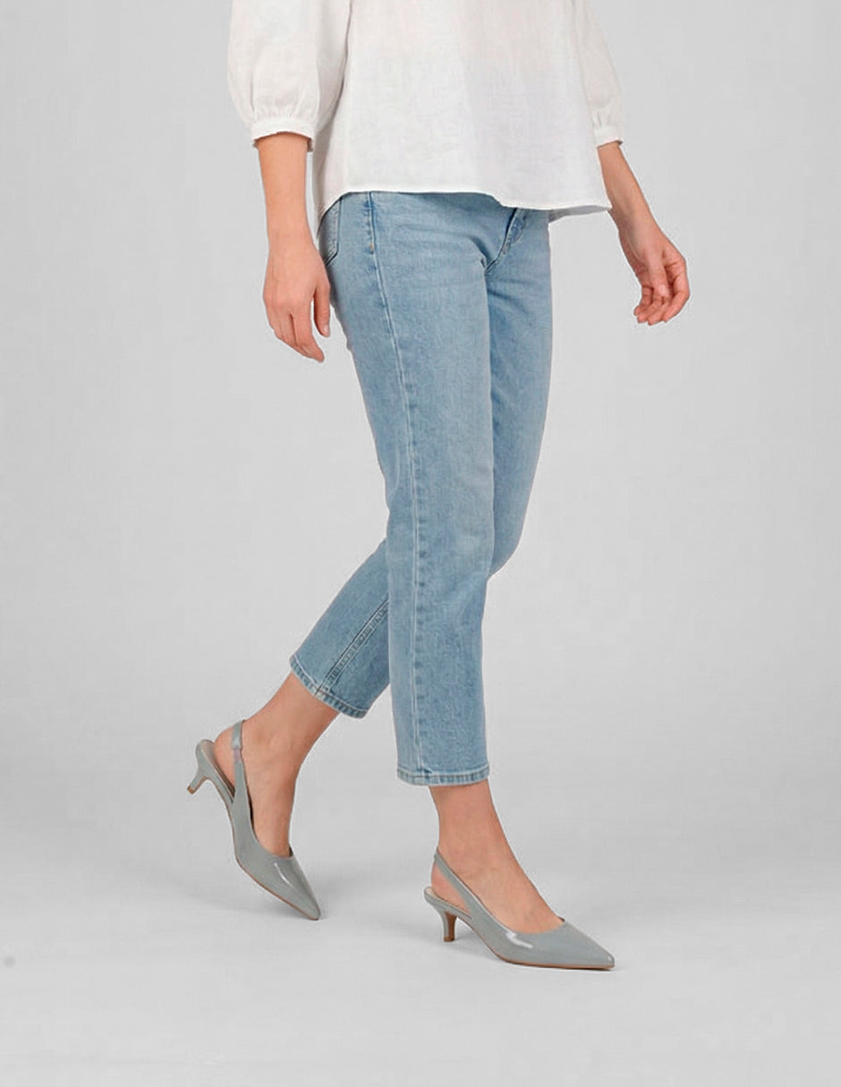 Zapatillas Slingback en Charol – Azul