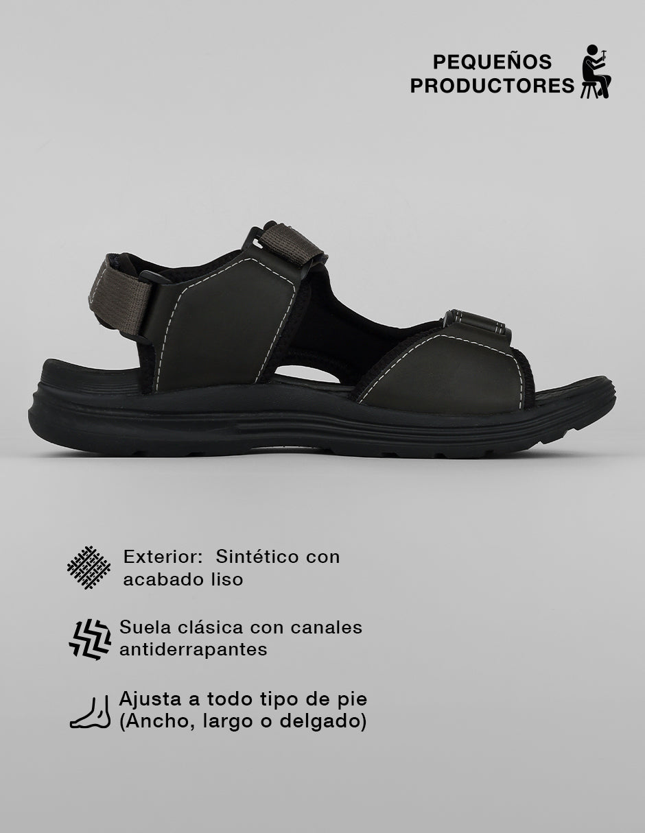 Sandalias casuales Trail en Sintético – Gris