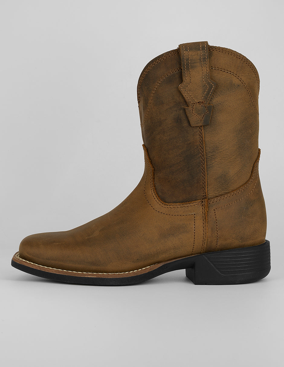 Botas western Exterior Piel Color Café Para Hombre De RBCOLLECTION