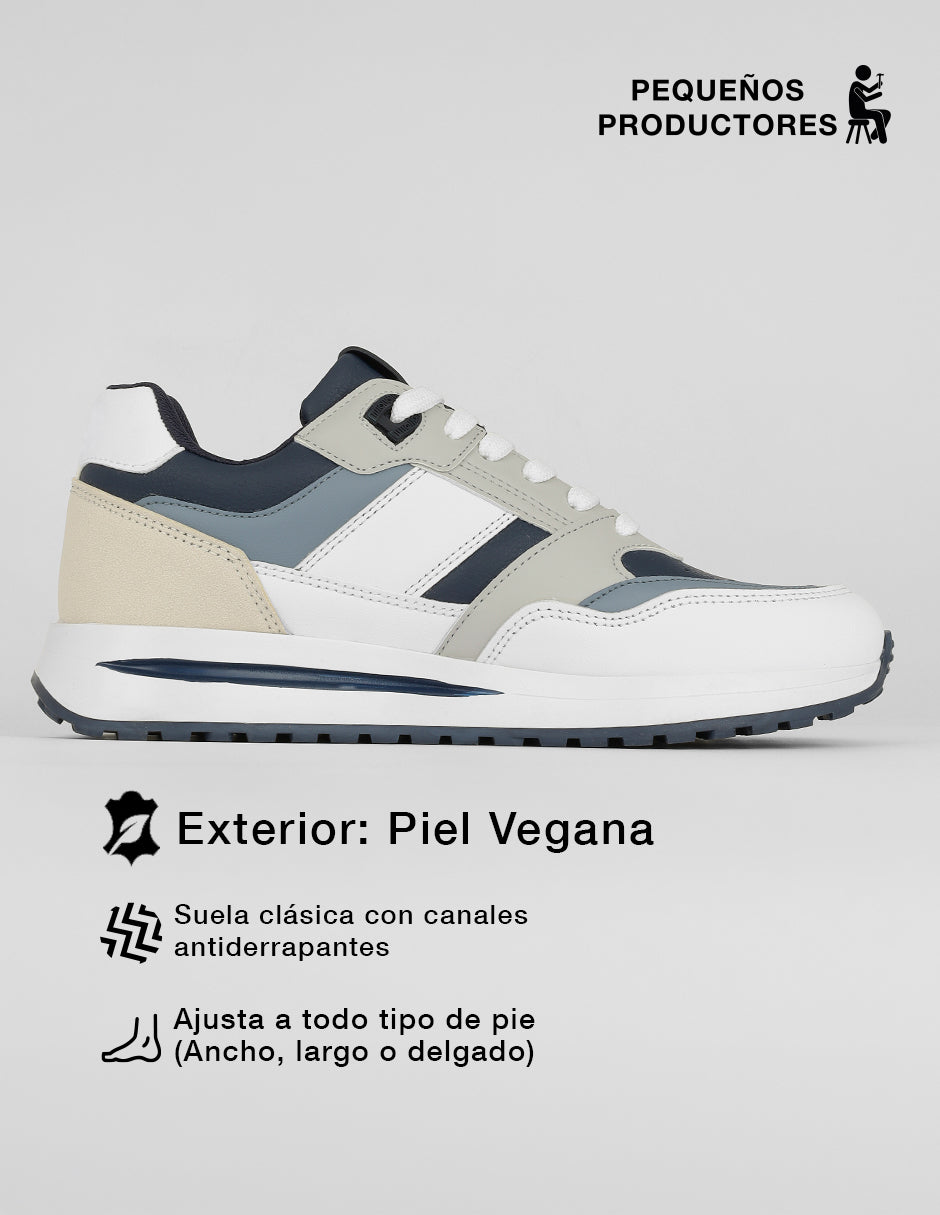 tenis tipo deportivo Pol en Piel vegana – Multicolor