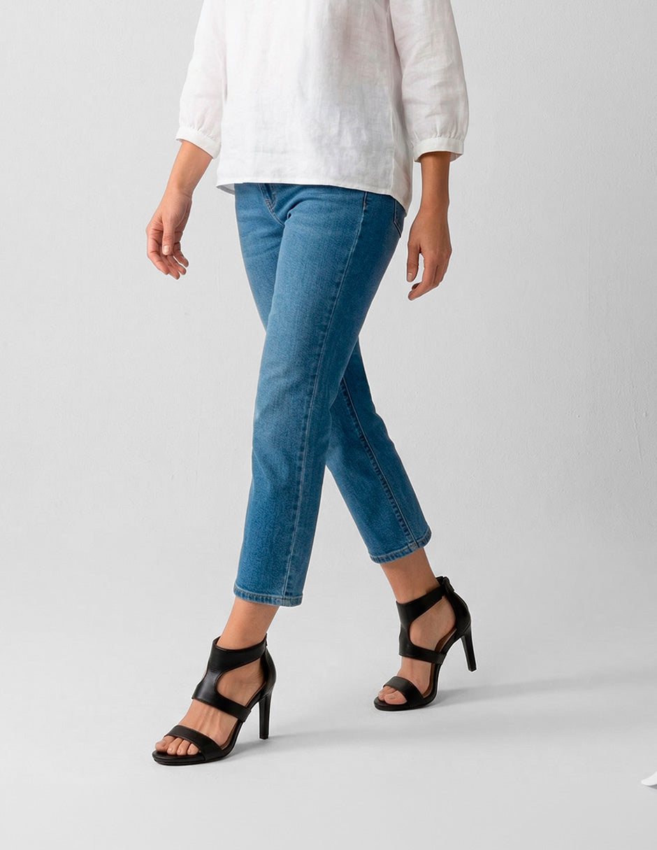 Sandalia con tacón Sylen en Piel vegana – Negro