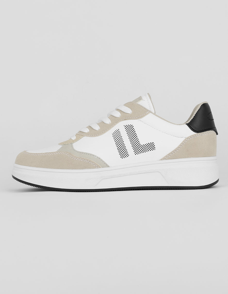 Tenis con cordones Exterior Piel vegana Color Blanco Para Hombre De RBCOLLECTION