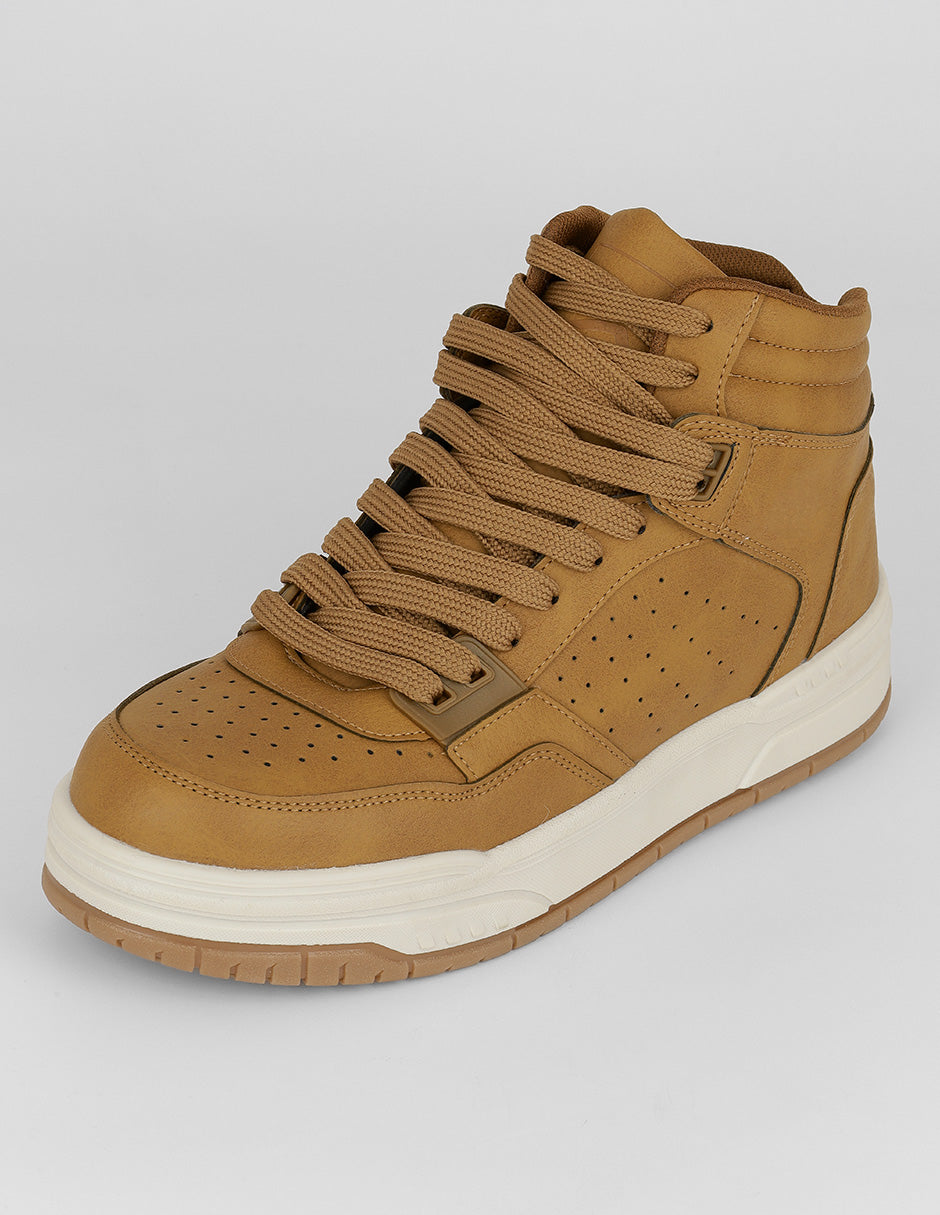 tenis botín Urban en Piel vegana – Café