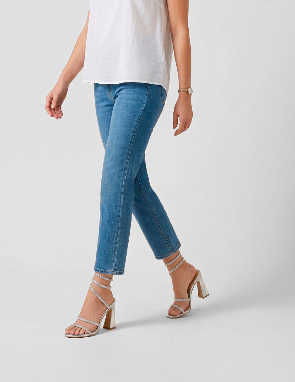 Sandalia con tacón Glowm en Sintético – Plata