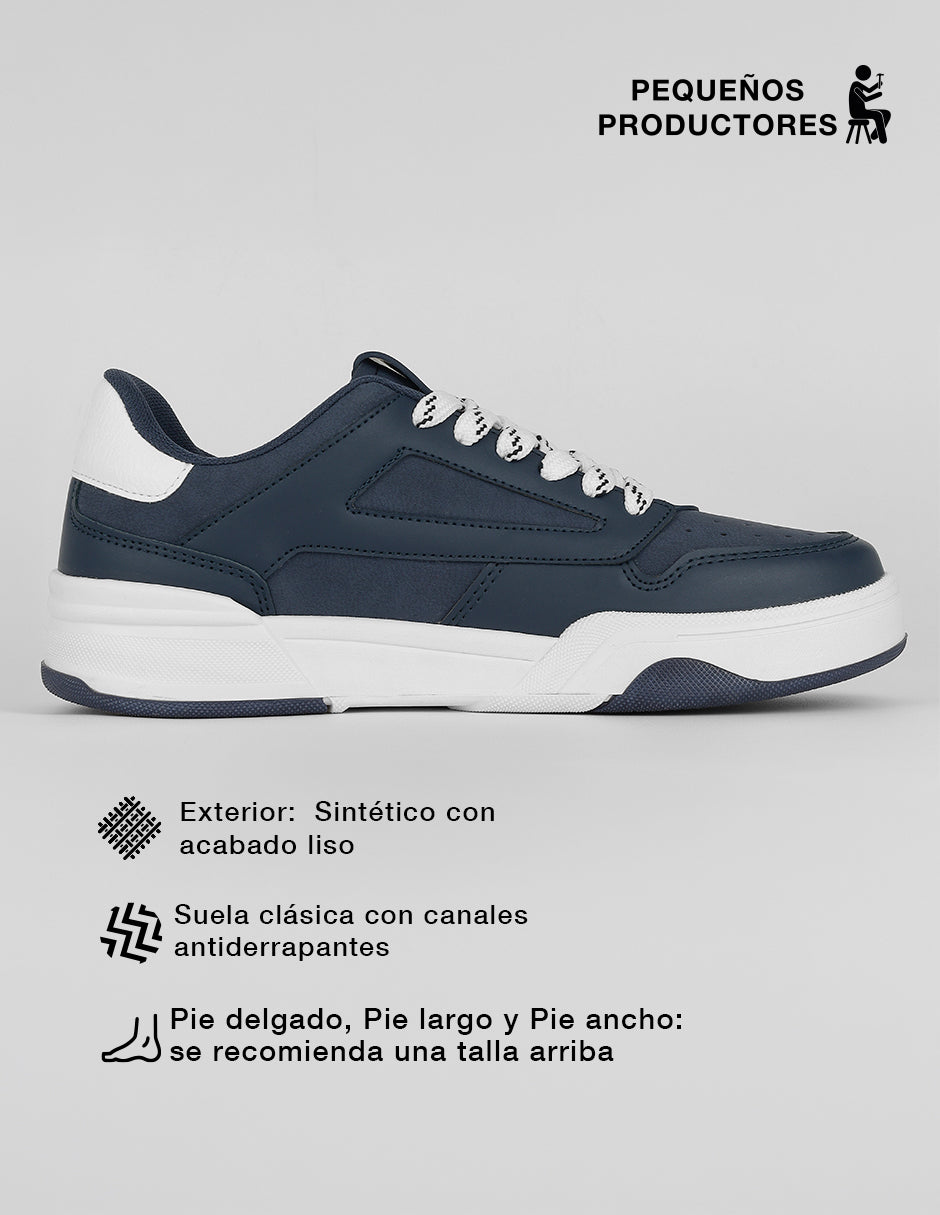 Tenis con cordones Urban en Sintético – Azul