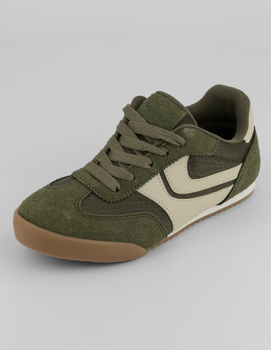 Tenis con cordones  Sam en Sintético – Verde