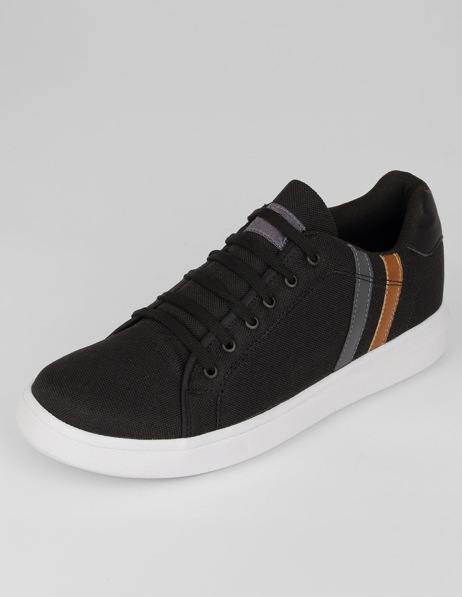 Tenis con cordones Urban en Textil – Negro