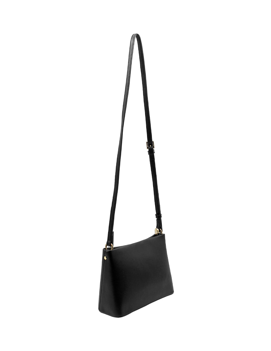 Bolsa Crossbody Una asa Color Negro Exterior Piel sintética de RBCOLLECTION