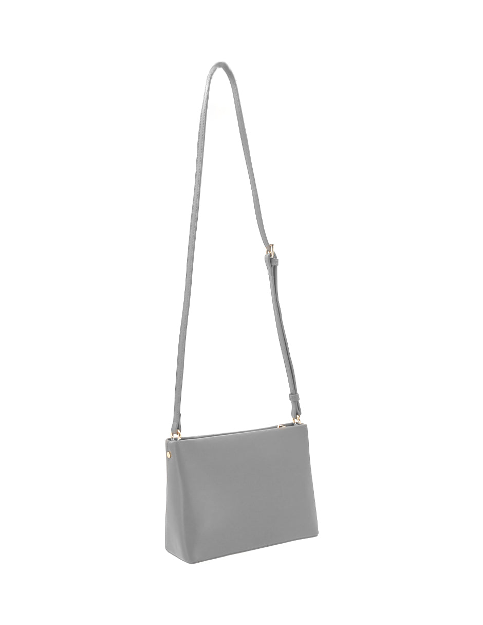 Bolsa Crossbody Una asa Color Gris Exterior Piel sintética de RBCOLLECTION