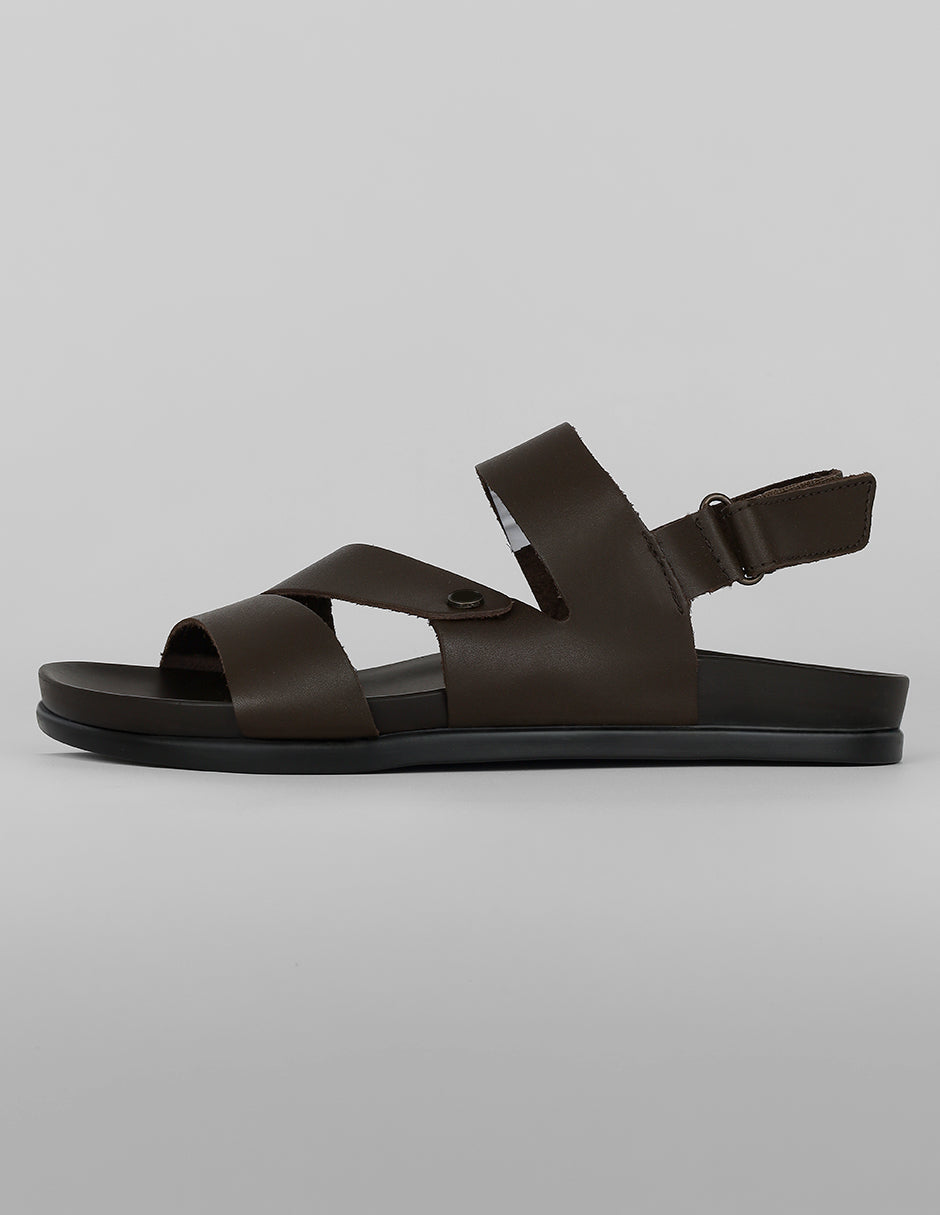 Sandalias casuales Exterior Piel Color Café Para Hombre De RBCOLLECTION