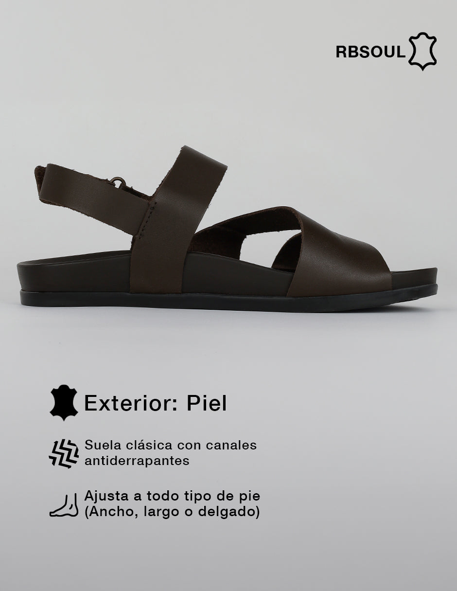 Sandalias casuales Hand Made en Piel – Café