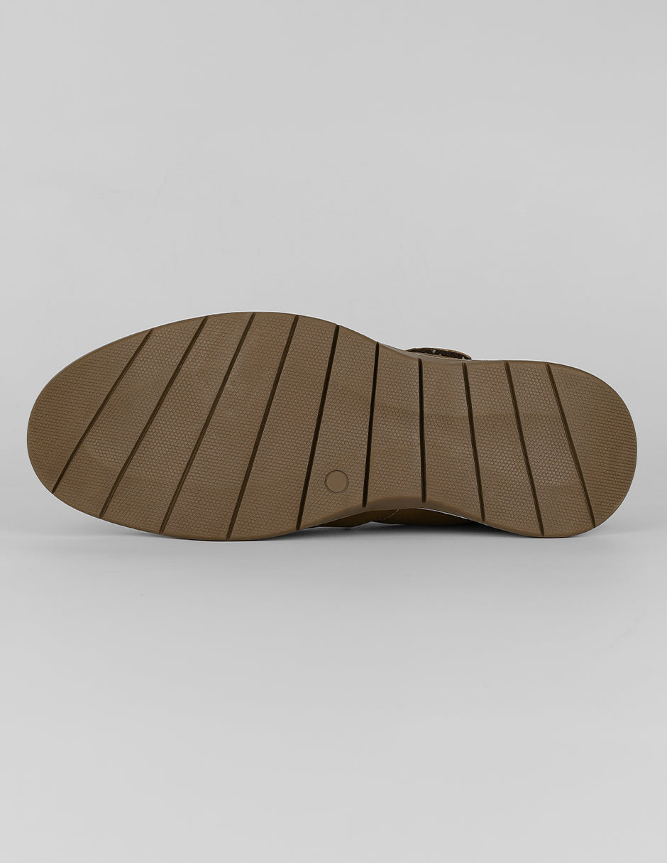 Sandalias casuales Trail en Piel vegana – Café