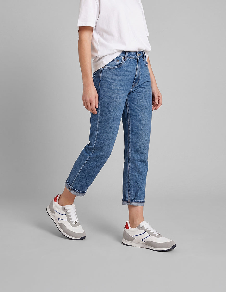 Tenis con cordones  Urban en Piel vegana – Blanco