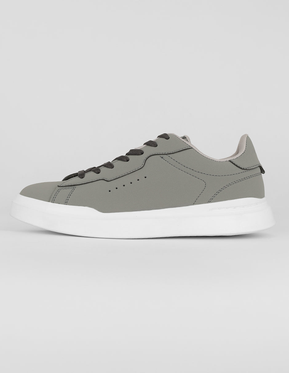 Tenis con cordones Exterior Piel vegana Color Gris Para Hombre De RBCOLLECTION