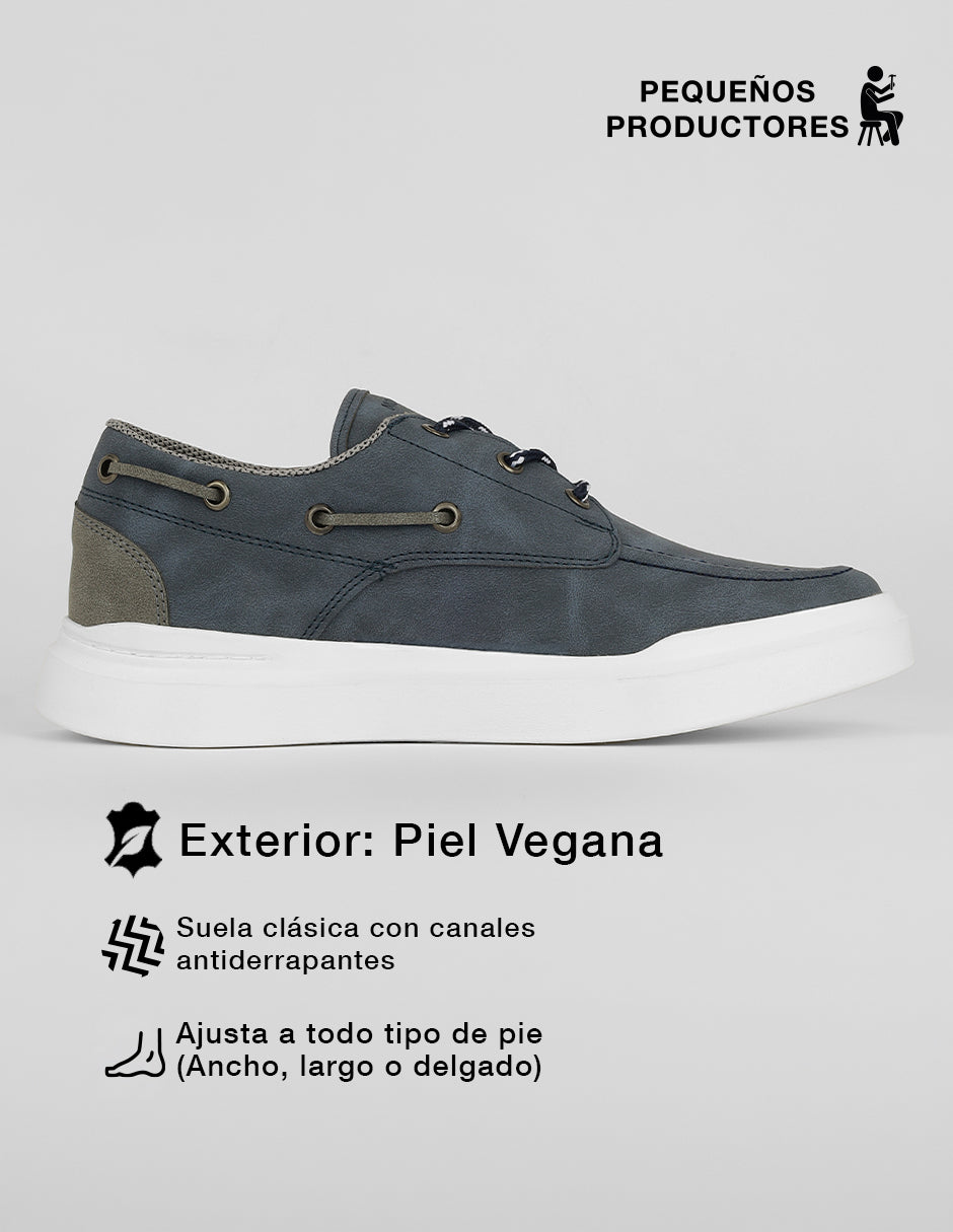 Oxfords Urban en Piel vegana – Azul