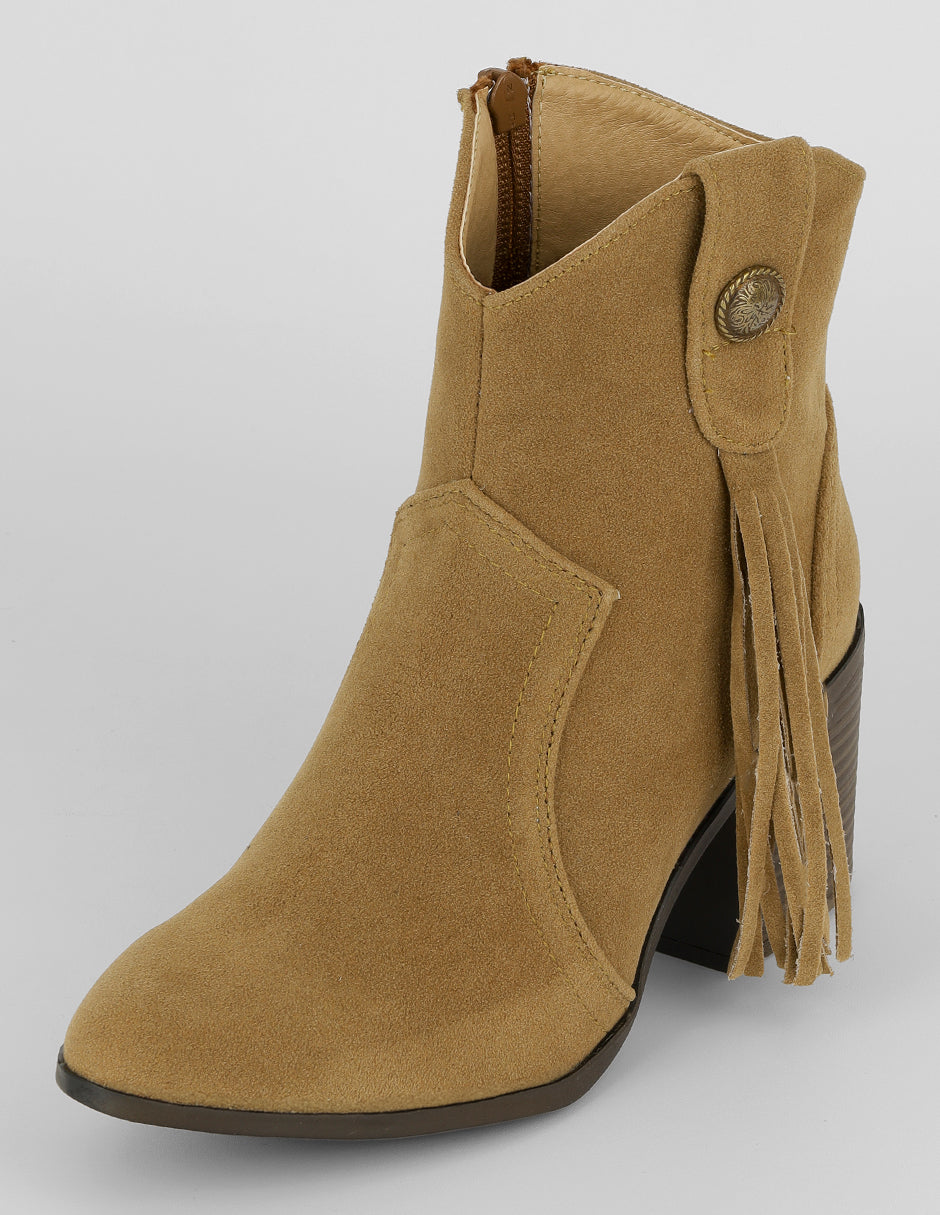 Botas tipo western West en Textil – Café
