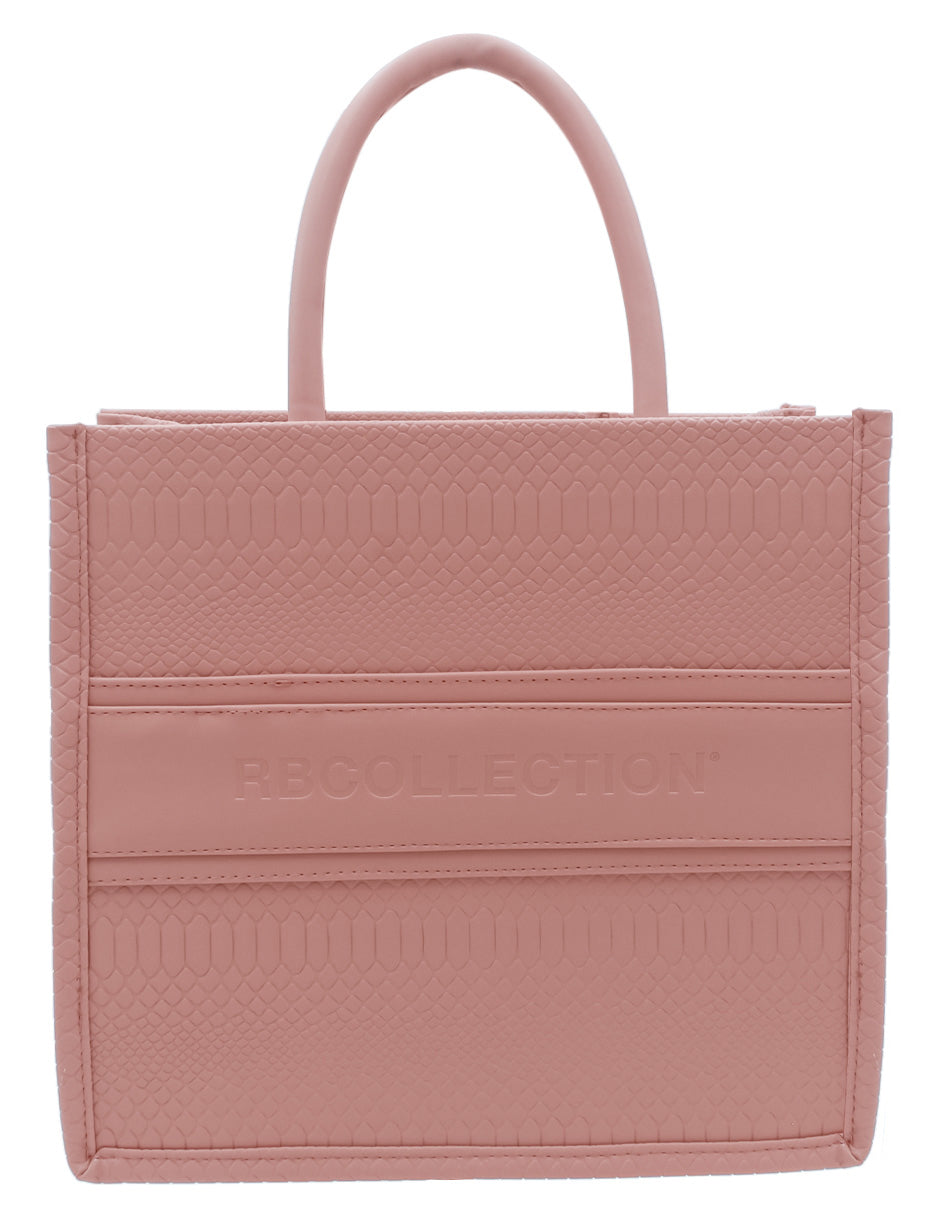 Bolsa Satchel Exterior Piel vegana Color Rosa Para Mujer De RBCOLLECTION