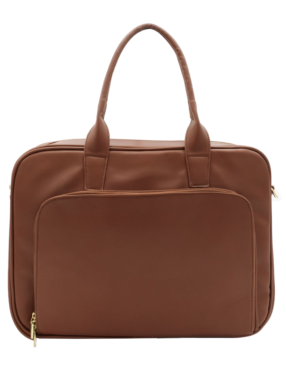 Bolsa Satchel Exterior Piel vegana Color Café Para Mujer De RBCOLLECTION