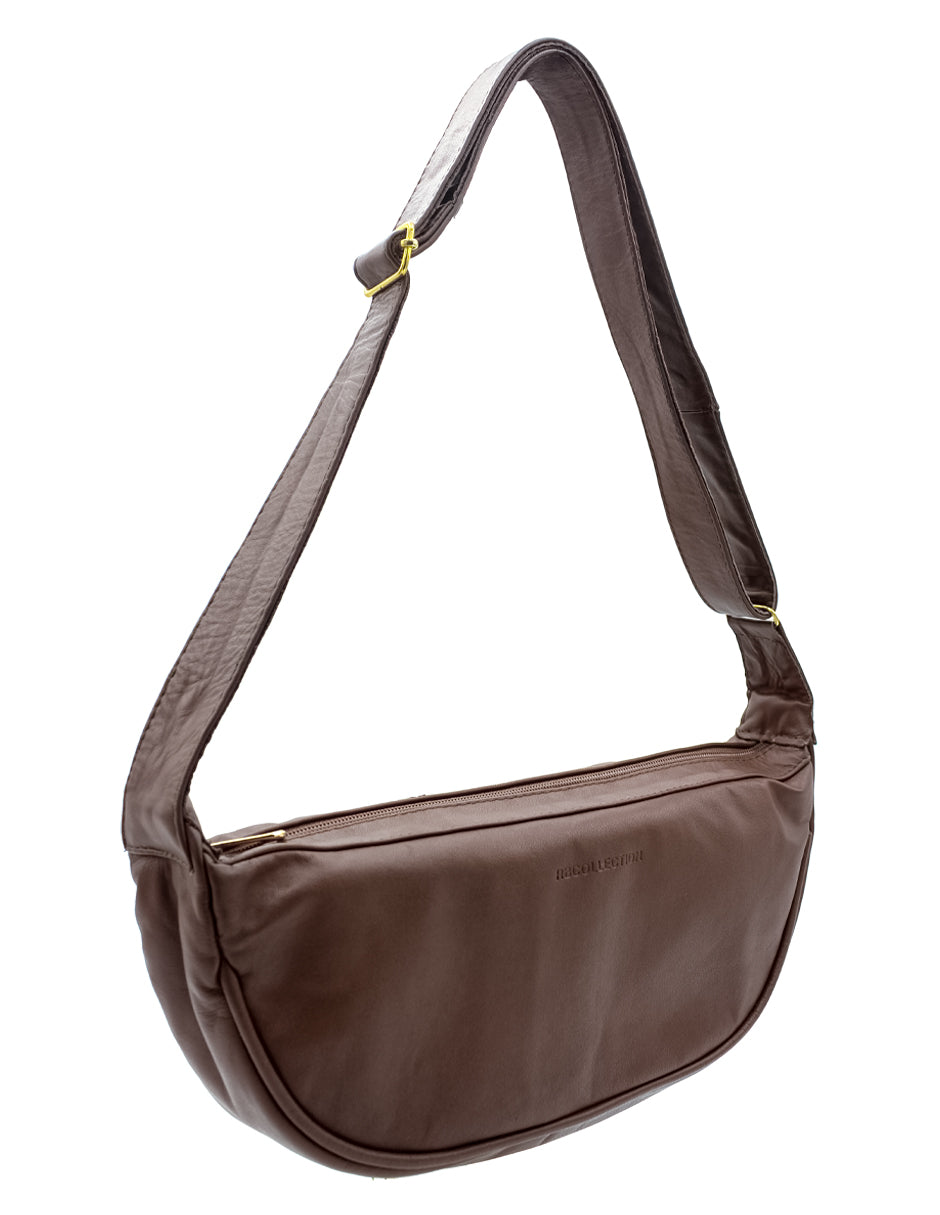 Bolso Crossbody en Piel - Café